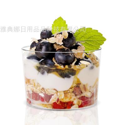 Round Transparent Thickened Mousse Cup Dessert Tiramisu Mousse Desser Cup Disposable 170ml