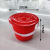 Plastic bucket portable bucket with cover Red bucket