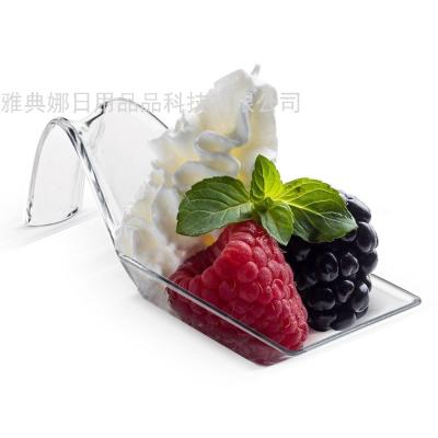 Disposable Creative Soup Spoon Salad Dessert Mousse Spoon Plastic PS Transparent