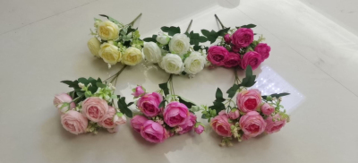 5-Head Small rose Korean-style bouquet Persian  artificial flower home wedding Rose Bouquet decoration manufacturer