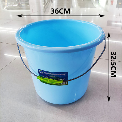 Extra Thick Bucket Plastic Hand Carry with Cover Water Storage Tank Dormitory Dolly Tub Large Durable Color Bucket