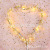Exquisite Heart Shape with Diamond Cake Decorative Insertion Bright Gold Transparent Crystal Pearl Heart High-Profile Figure Cake Decoration
