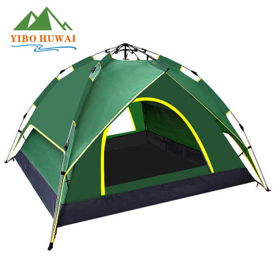 Cross-Border Double-Layer Tent 3-4-6 People Automatic Building-Free Camping Tent Factory Direct Supply Outdoor Supplies