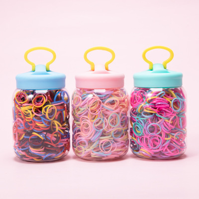 Korean Style the Bottle of Jug Pull Ring Bottle Rubber Band Disposable Children Rubber Band Does Not Hurt Hair Small Hair Ring Tie-up Hair Hair Ornaments