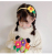 New SUNFLOWER Children's Barrettes Bright Color Series Five-Petal Flower Fabric Side Clip Hair Accessories Shredded Hair Bangs Clip Hairpin