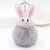 Imitation Rabbit Fur Rabbit Fuzzy Ball Pendant Super Cute Pu Rabbit Bag Plush Pendant Keychain Cartoon Rabbit Ornaments