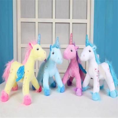 Foreign Trade Hot Selling Unicorn Sequins Rainbow Horse Hair Plush Toy Cute Doll Gift Doll Doll Factory Direct Sales