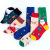 Christmas 5 Pairs Gift Box Tube Socks Autumn and Winter Snowman Santa Claus Cartoon Pure Cotton European and American Christmas Socks Wholesale