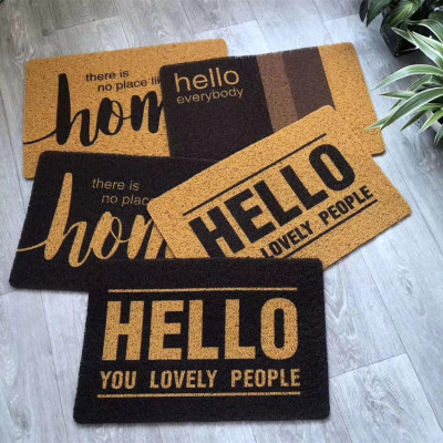 Cross-Border Imitation Coconut Palm Door Mat Mud Scraping Dust Removal Non-Slip Floor Mat Door Home Printing Pad Factory Direct Sales