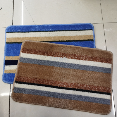 Floor Mat Carpet Stripe Velvet Pile Floor Mat High Density Color Mat Factory Wholesale