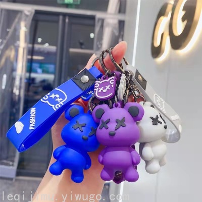 Cartoon Nordic Violent Bear Doll Keychain Cute Student Schoolbag Pendant Small Gift Couple Car Key Chain