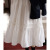 New Style Heavy Industry French White Peach Collar Dress Short Sleeve Women's Elegant High-End Midi Dress