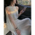 Women's White Short Sleeve Fairy Dress New French Style Temperament Mid-Length Dress