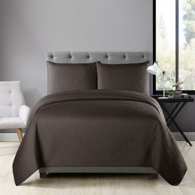 Amazon New Three-Piece Bed Cover Set Monochrome Embossed Quiltedtextiles Brushed Fabric Bedding Duvet Bed Sheet Dual-Use
