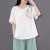 Artistic Retro Cotton and Linen T-shirt Women's Loose Chinese Style Zen Tea Clothes Buckle Short Top Chinese Style Summer Women's Clothing