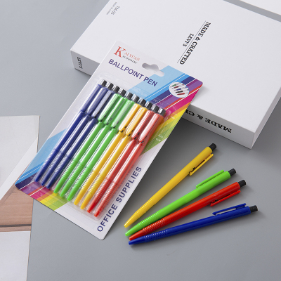 Ballpoint Pen Suction Card Stationery Suit in Blue Refill Student Writing Stationery Office Stationery Wholesale