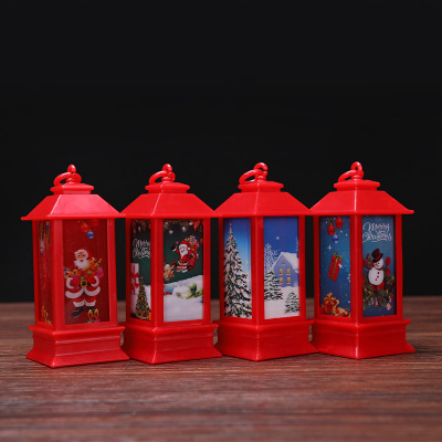 Christmas Style Santa Claus Flame Storm Lantern 