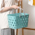 W15-2489 Simple Diamond Pattern Storage Basket Plastic Pp Portable Vegetables Basket Kitchen Vegetable and Fruit Shopping Basket