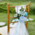 Simulation Chair Backrest Flower White Wedding Ceremony Layout Cream Bouquet Artificial Outdoor Hotel Decoration Rose Chair Back Flowers