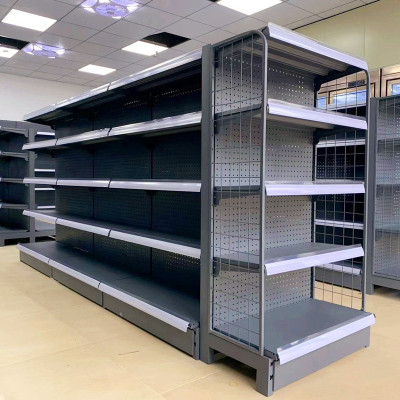 Double-sided shelves Metal shelves supermarket shelves