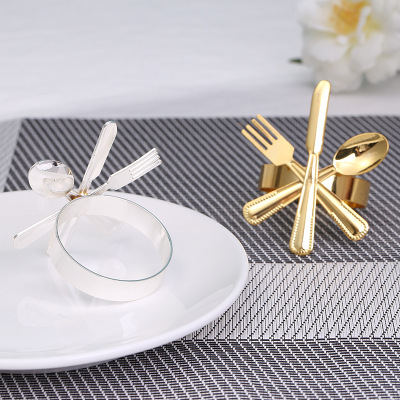 Cross-Border Tableware Creative Knives, Spoons, and Forks Napkin Ring Napkin Ring Hotel Decoration Supplies Napkin Ring