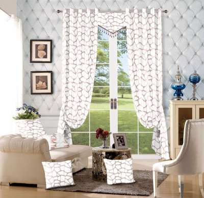 Customized Tulle Living Room Bedroom Jacquard Window sheer Curtain ready made curtain fabric Cross-Border Wholesale