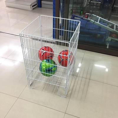 Supermarket Promotional Exhibition Display Metal Mesh Wire Basket Retail Rectangular Grid Dump Bins