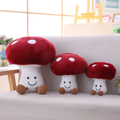 Foreign Trade Factory Direct Sales Fruit and Vegetable Pillow Doll Mushroom Avocado Gift Crane Machines Baby Plush Toy Wholesale