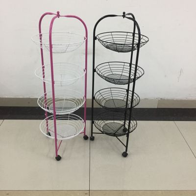 Four layers fruit basket fruit and vegetable storage rack Wholesale Retail Display Rack Store Toy Bins Stand