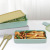Wheat Straw Double Layer Lunch Box Sealed Long Buckle Lunch Box with Spoon Fork Microwaveable Plastic Lunch Box N5224