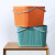 W15-2220 Simple Home Furnishing Stores Storage Bathroom Dirty Clothes Storage Basket Portable Hollow Solid Color Storage Box Wholesale