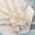 European Creative White Flower Zinc Alloy Napkin Ring Pearl Stamen Napkin Ring Catering Supplies Factory Direct Sales