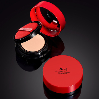 Yurun Red Air Cushion Powder Combination Double Layer Cushion BB Cream TikTok Same Style Factory Wholesale Delivery