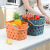 W15-2489 Simple Diamond Pattern Storage Basket Plastic Pp Portable Vegetables Basket Kitchen Vegetable and Fruit Shopping Basket