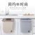 W15-2279 Wet and Dry Classification Garbage Can for Life Kitchen Wall Hanging Rectangular Garbage Household Double-Layer Baffle Storage