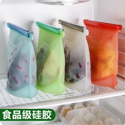 Factory Wholesale Food Grade Vacuum Silicone Freshness Protection Package Food Sub-Packaging Ziplock Bag Soup Frozen Food Buggy Bag
