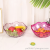 F29-9903 AIRSUN Transparent Fruit Plate Vegetable and Fruit Plate Not Easy to Break Thickened Kitchen Living Room Love Transparent Fruit Plate