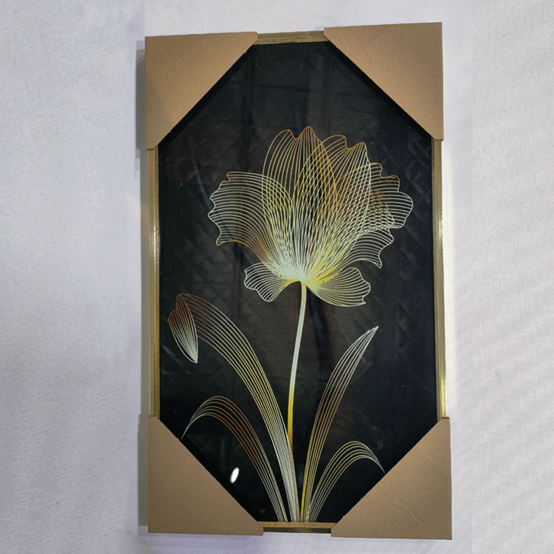 Modern Minimalist Plant Flower Home Ice Crystal Material Decorative Painting Light Luxury Room Background Decorative Wall Painting Mural