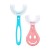 Plum Blossom Peach Heart Smiley Face Children's Toothbrush U-Shaped Baby Cartoon Creative Silicone Tooth Cleaning Artifact Multifunctional 3D Toothbrush