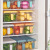 W15-A61-62 Kitchen Storage Box with Lid Transparent Stackable Fruits and Vegetables Finishing Box Desktop Sundries Storage