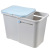 W15-2335 Wet and Dry Classification Trash Can Plastic Portable Rectangular Garbage Box Kitchen Finishing Storage Box with Lid