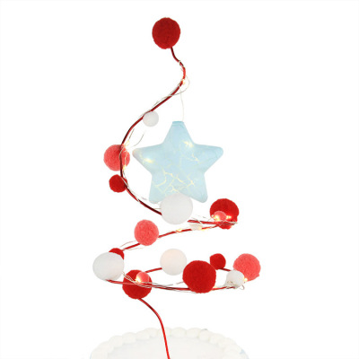Baking Decoration Holiday Christmas Wire Hair Ball Christmas Tree Inserts Beautiful Dessert Bar Dress up Birthday Card
