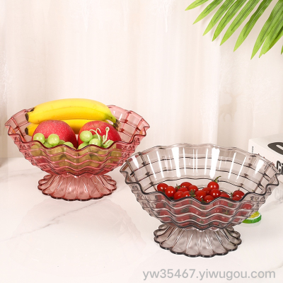 F29-629 AIRSUN High Foot Transparent Fruit Plate Non-Fragile Plastic Fruit Plate Snack Nut Snack Plate Dried Fruit Tray