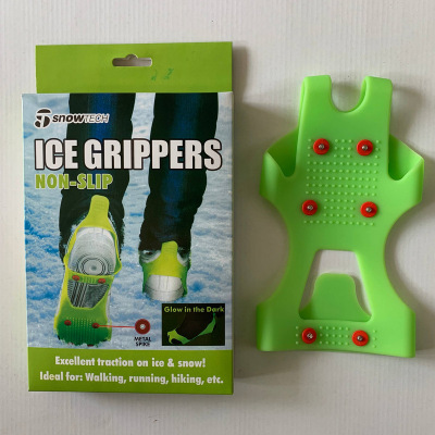 Edible Silicon Ice Grippers 6 Teeth Non-Slip Shoe Cover Crampons Snow Non-Slip Crampons
