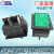 Factory Direct Sales Suitable for Car Rocker Button with Light Rocker Switch KCD2-201N 4 Plug Green Cover