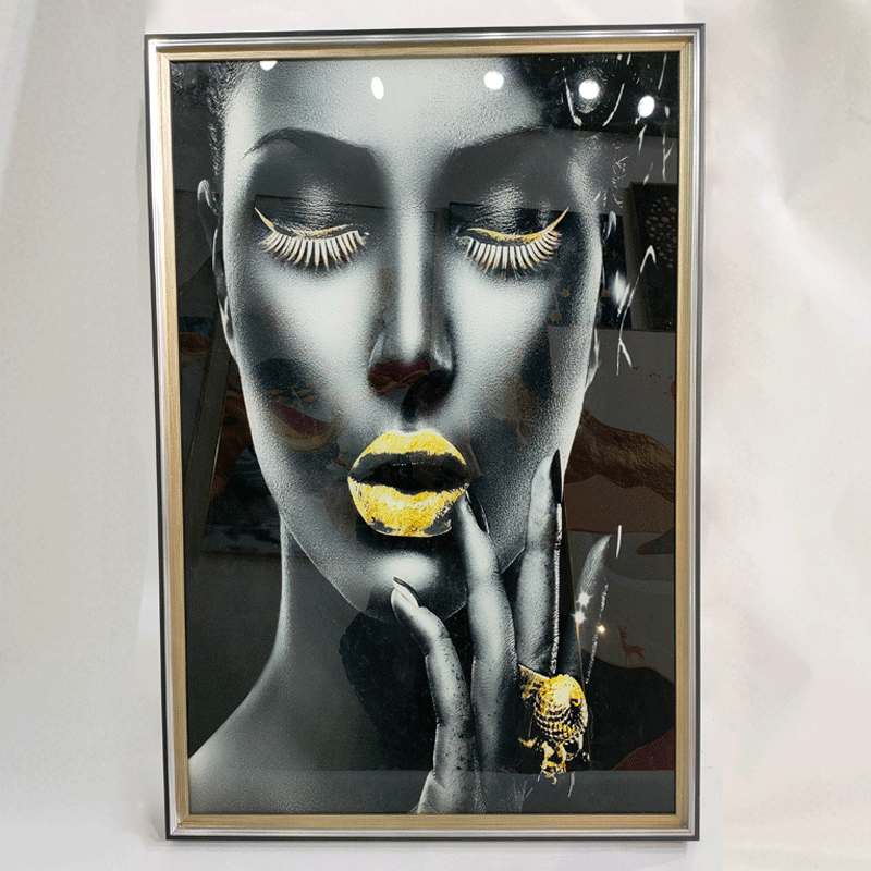 African Sexy Beauty Home Wall Ice Crystal Decorative Painting Modern HD Hotel Gallery Wall Painting Decorative Painting