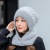 2021 Women 'S Winter Hat Korean-Style Fleece-Lined Warm Twist Rabbit Fur Scarf One-Piece Hat Cute Lady Knitted Hat