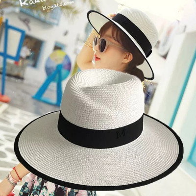 New Summer Women's Outdoor Sun Hat Korean Sun Protection Straw Hat Beach Fashion Sun Hat Factory Wholesale