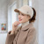 New Women's Autumn and Winter Visor Peaked Cap Knitted M-Marked Hat Outdoor All-Matching Korean Casual All-Matching Woolen Hat