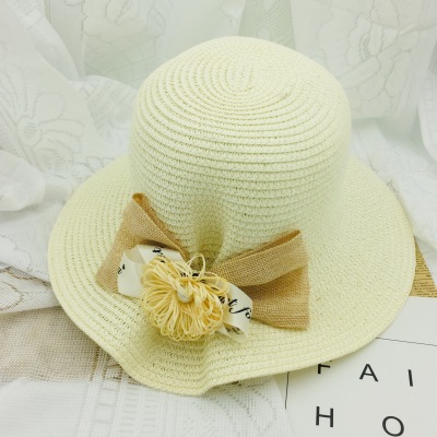 2020 New European and American Sun Hat Men and Women Foldable Straw Hat Children Flat Brim Linen Floppy Hat Factory Wholesale